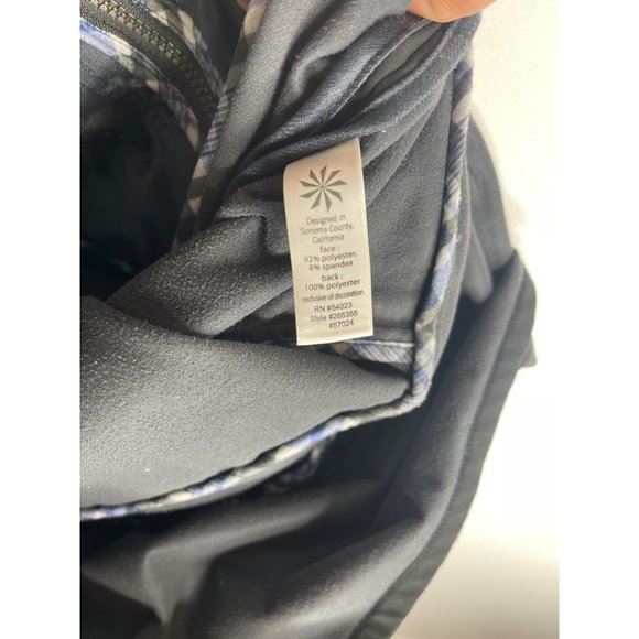 Athleta Shelter Cove Soft Shell Long Ruffle Jacket Coat XXS Black 265355 - Picture 9 of 10